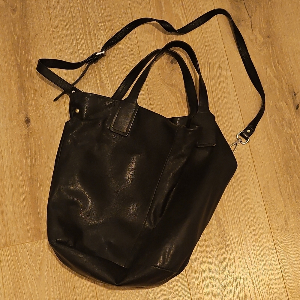 Vera Pelle Vintage Black Leather Handbag